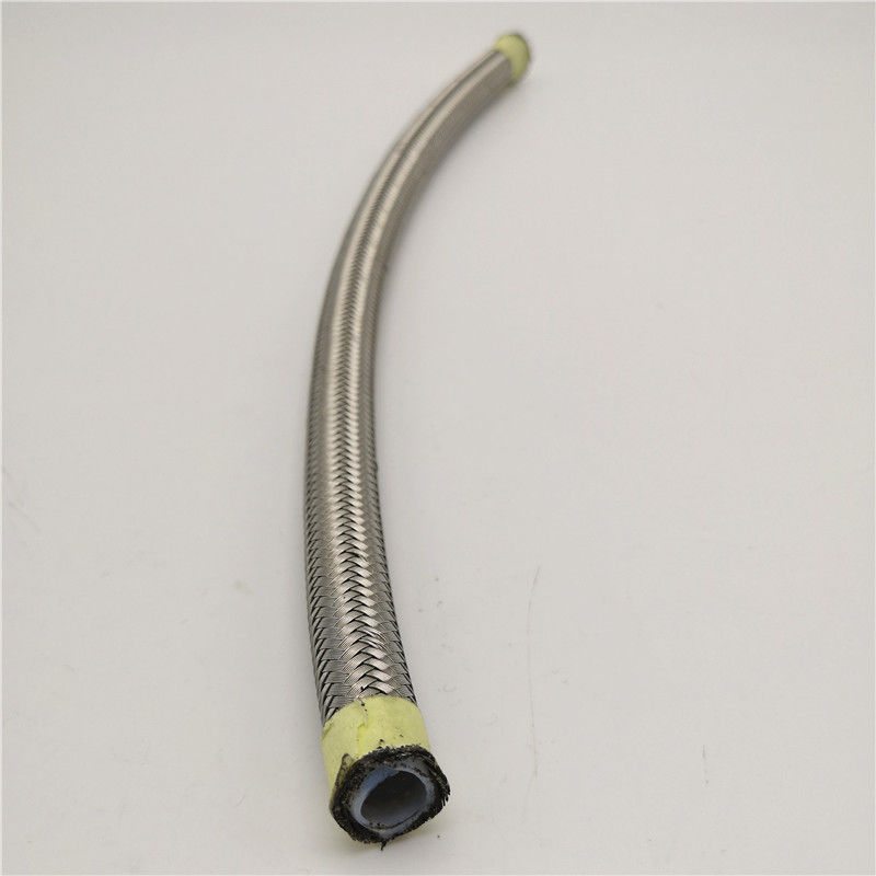 DN13 Stainless Steel Cover Smooth PTFE Hose for Oil / Coolant
