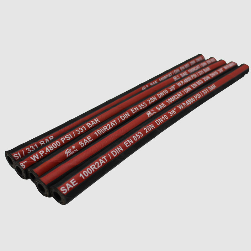 DN10 ID 3/8&quot; 2SN Two Wire Braided Hydraulic Hose