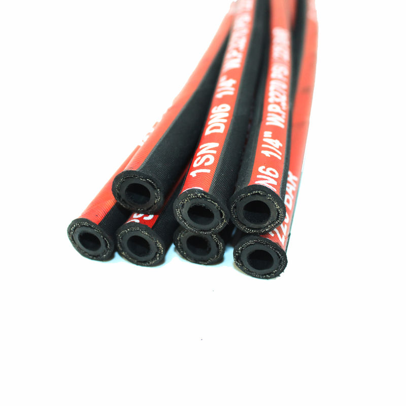 SAE 100 R1AT High Pressure Hydraulic Hose , Wire Braided Rubber Hose