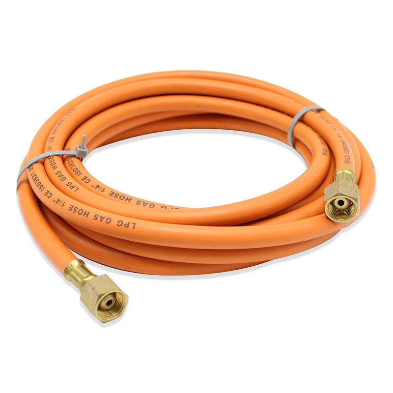 EN16436 5/16&quot; NBR Material Orange Rubber LPG Gas Pipe High Pressure