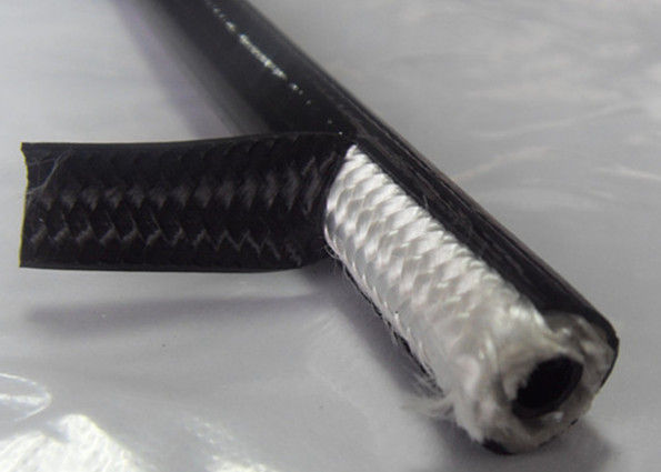 Black SAE 100 R8 3 / 8'' Hydraulic Hose Fiber Reinforcement  -40℃ To +100℃
