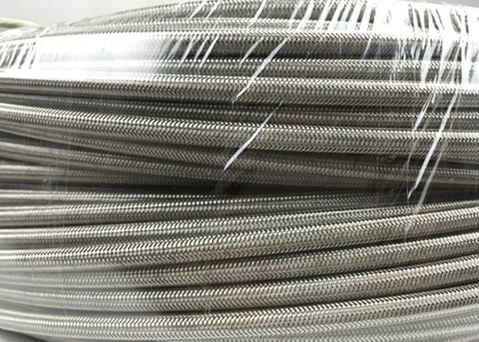 Stainless Steel PTFE Braided Hose , 3 / 8