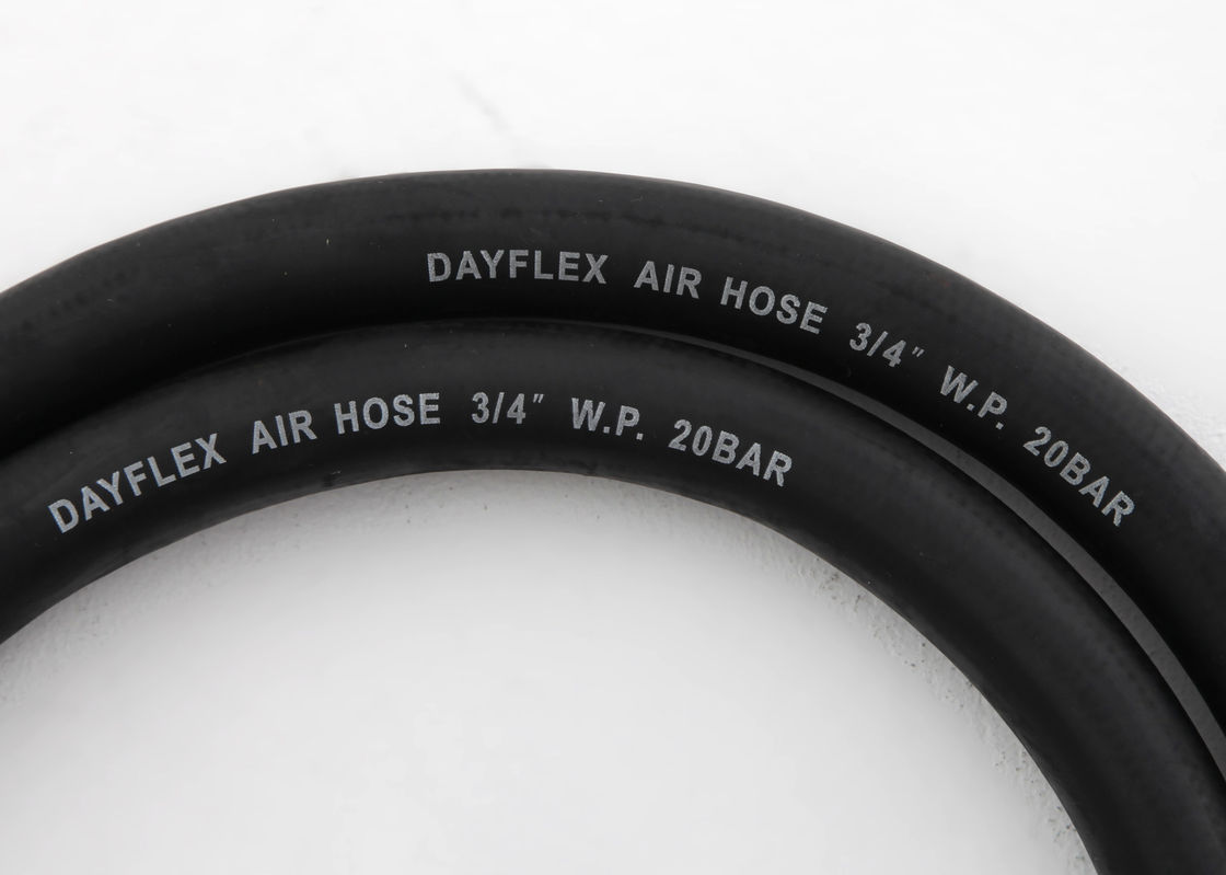 Flexible Smooth Surface Rubber Air Hose  ID 3/16”  to 2”  Work Pressure 20 Bar