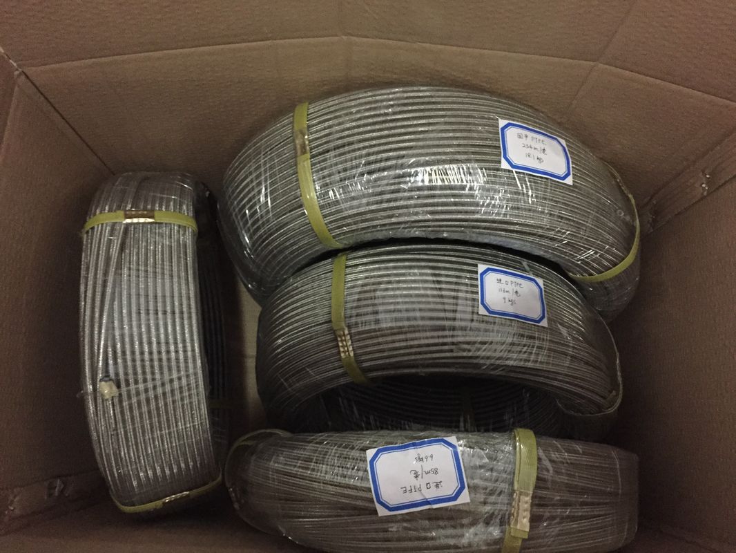 SAE100 R1 4 Braided PTFE Braided Hose for Hydraulic Oil Corrguated Surface