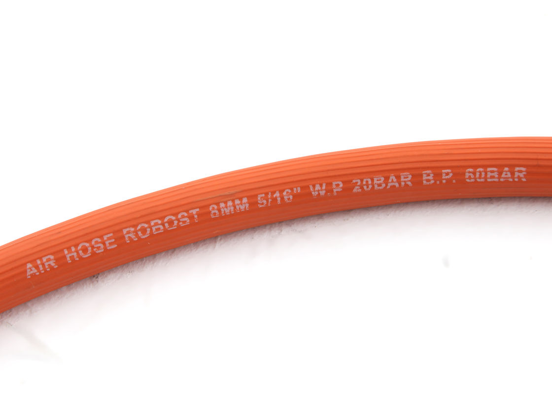 Red Groove Surface Rubber Air Hose , Recoil Air Hose  ID 3 / 16