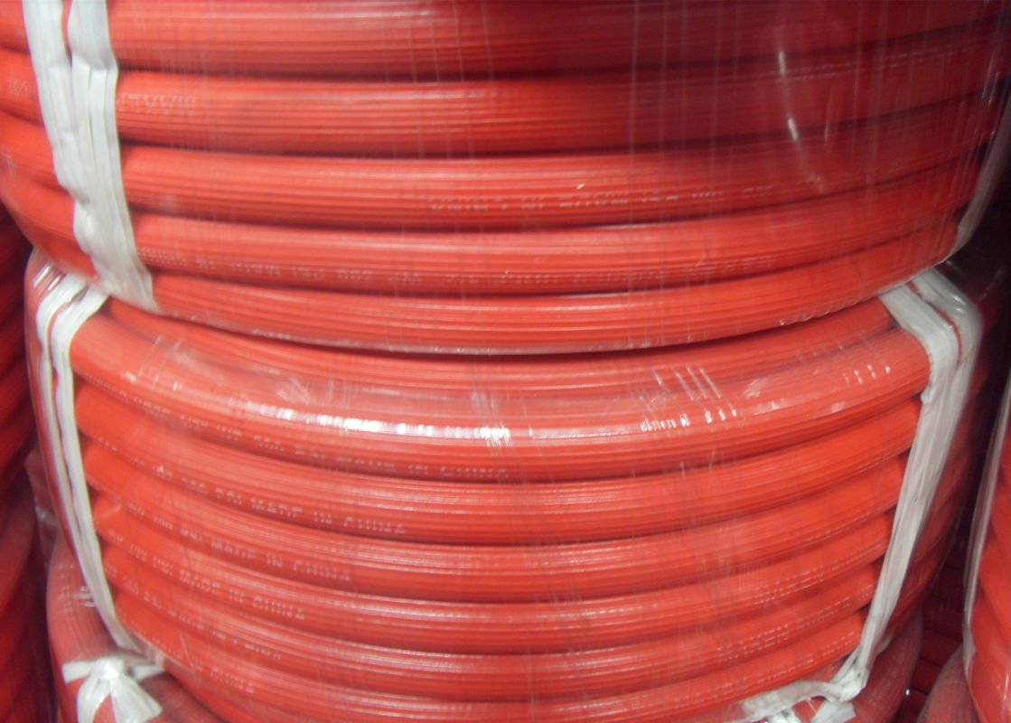 Red Groove Surface Rubber Air Hose , Recoil Air Hose  ID 3 / 16&quot; To 1&quot;