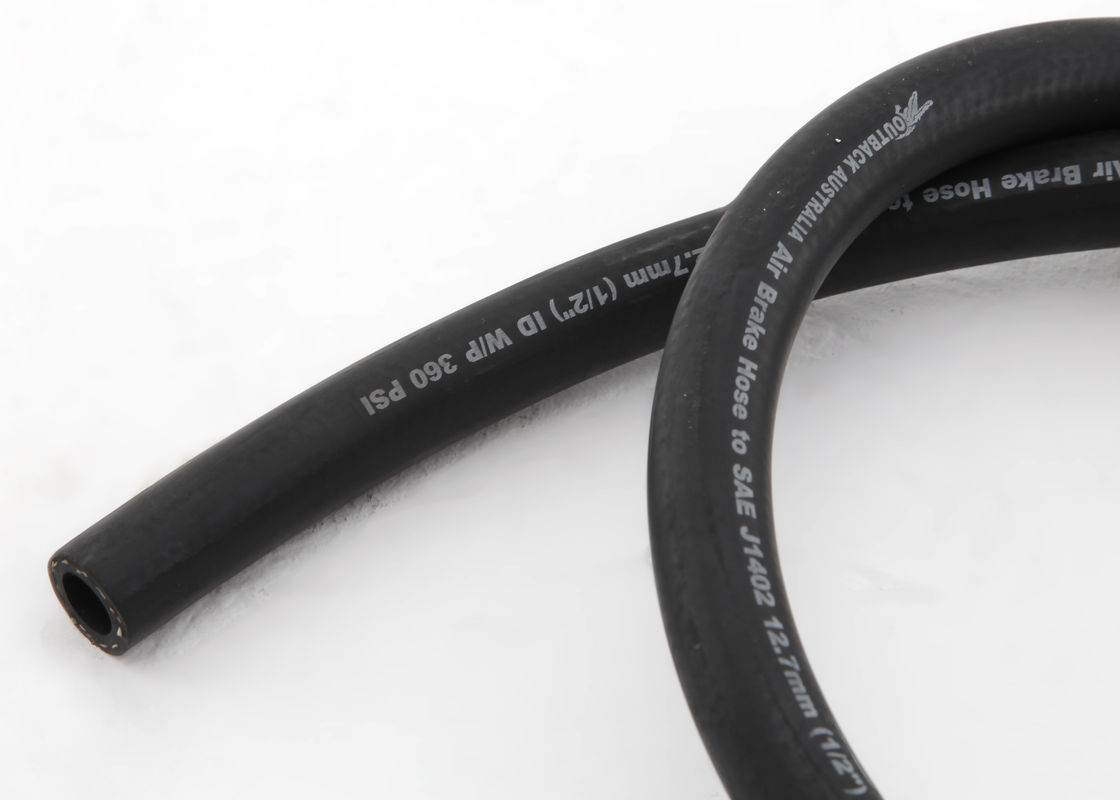 ID 3 / 8&quot;, 1 / 2&quot; Smooth Cover J 1402 Flexible Air Hose with Single Fiber Braided 15 BAR