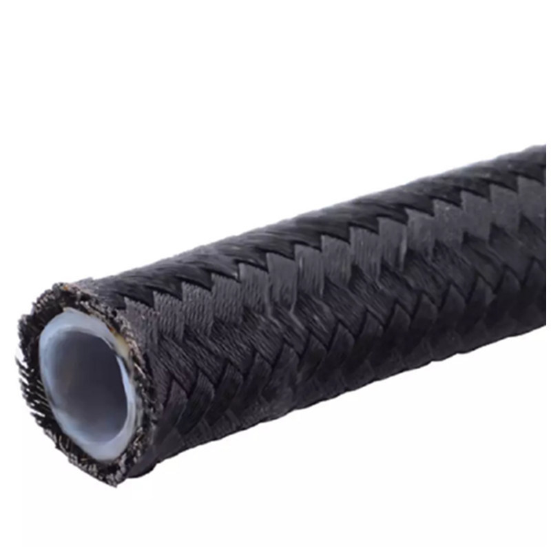 1/4'' Nylon Covered 304SUS Braided Smooth Bore Ptfe Hose For Hot Oil