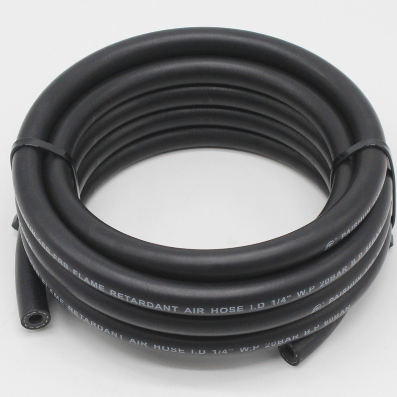 Flame Resistant Black Rubber Breathing Air Hose High Medium Pressure