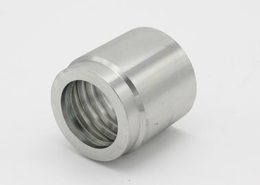 Silver / Golden Hydraulic Hose Fitting  , Hydraulic Pipe Fittings Galvanized Zinc Appearance