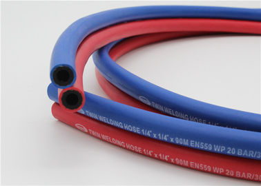 1 / 4 Inch Twin Welding Hose , 300 Psi Gas Welding Hose Red &amp; Blue