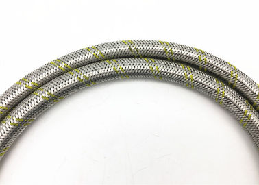 3/8&quot; SBR Rubber Gas Hose with Stainless Steel Braided and Two Yellow Lines