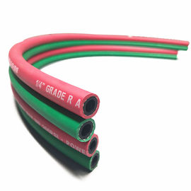 Flame Resistant Red / Green 1 / 4 Inch Grade R Twin Hose For Gas Welding