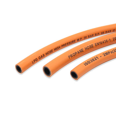 EN16436 5/16&quot; NBR Material Orange Rubber LPG Gas Pipe High Pressure