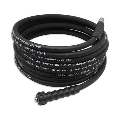 3/8&quot;X 25' 4000 Psi High Pressure Washer Hose Black Blue Gray